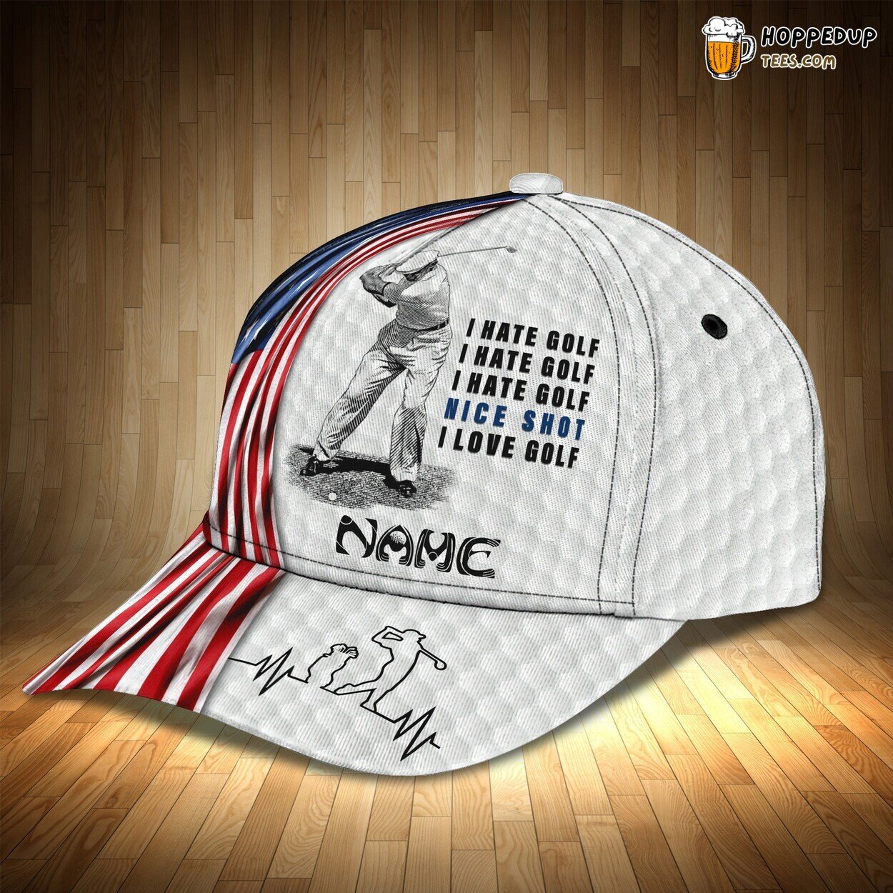 Golf Enthusiast’s Choice 3D Classic Cap Personalized Unique Design Name