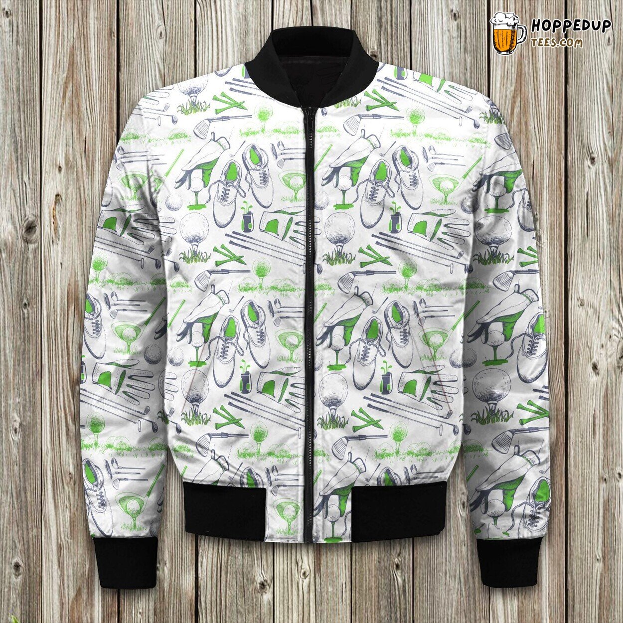 Golf Equipments Sketch Bomber Jacket