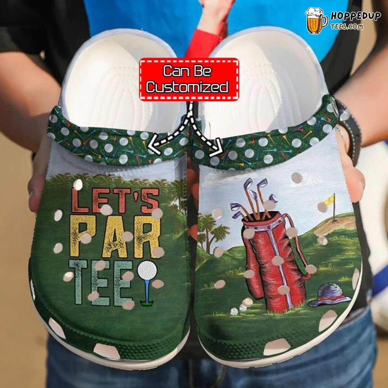 Golf Lets Par Theme Sport Inspired Comfortable Clogs Athletic Shoes