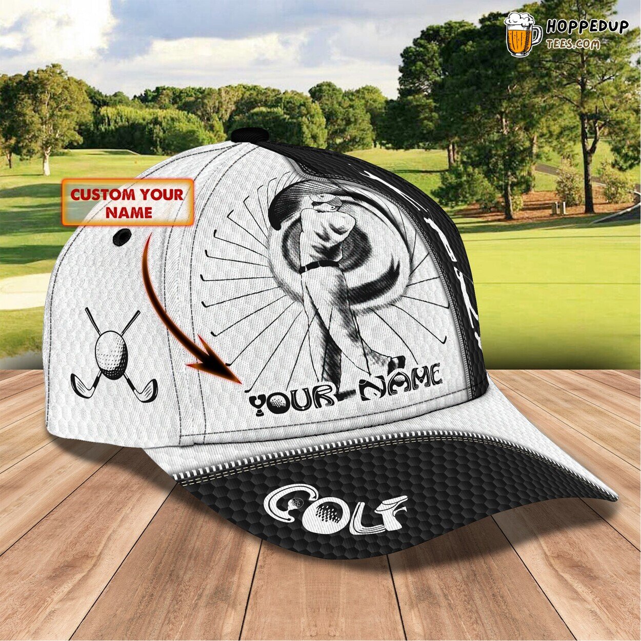 Golf Lover’s Choice Euphoria 3D Classic Cap Personalized Unique Design