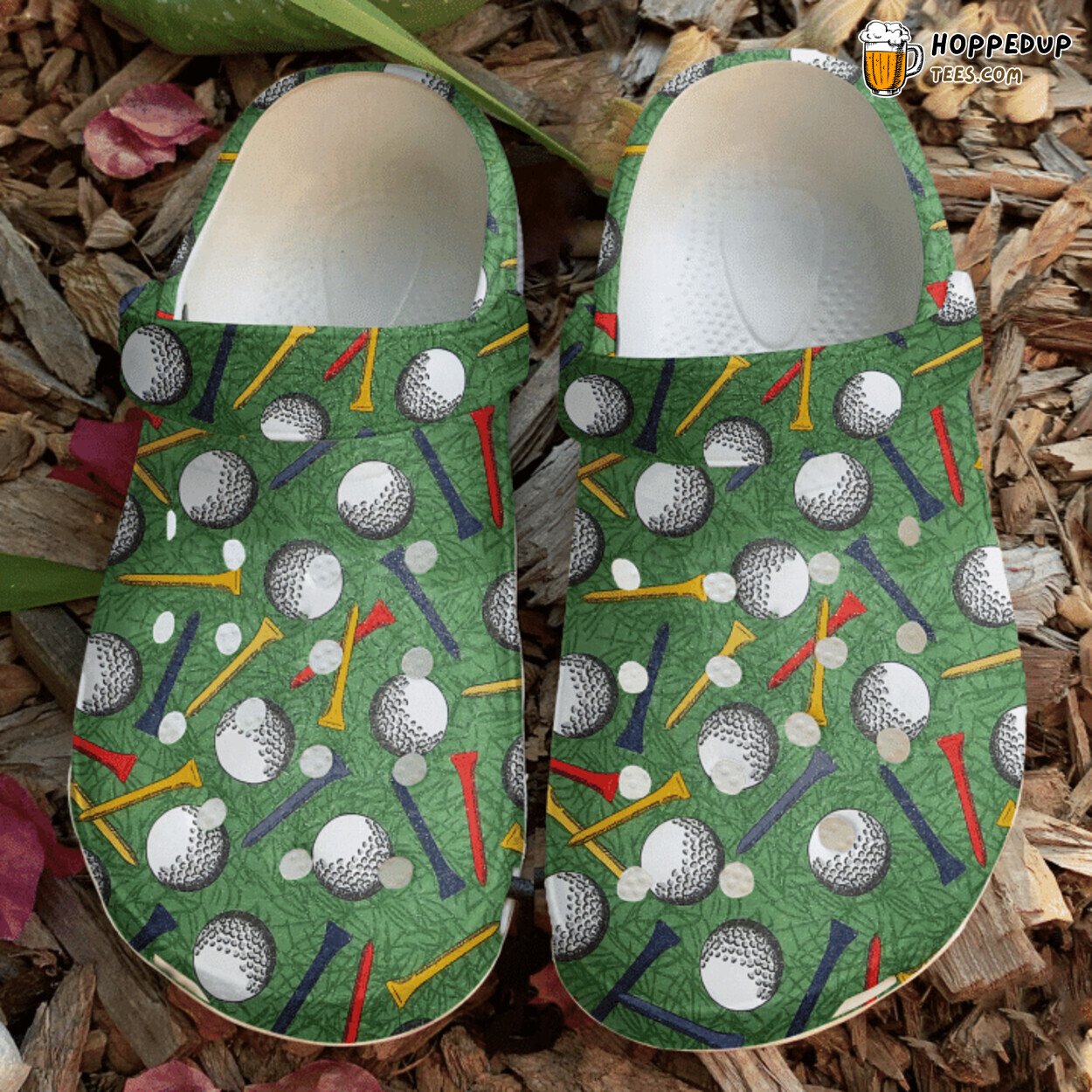 Golf ParTee Time Theme Clog Shoes Sports Lovers Unique Comfortable Design