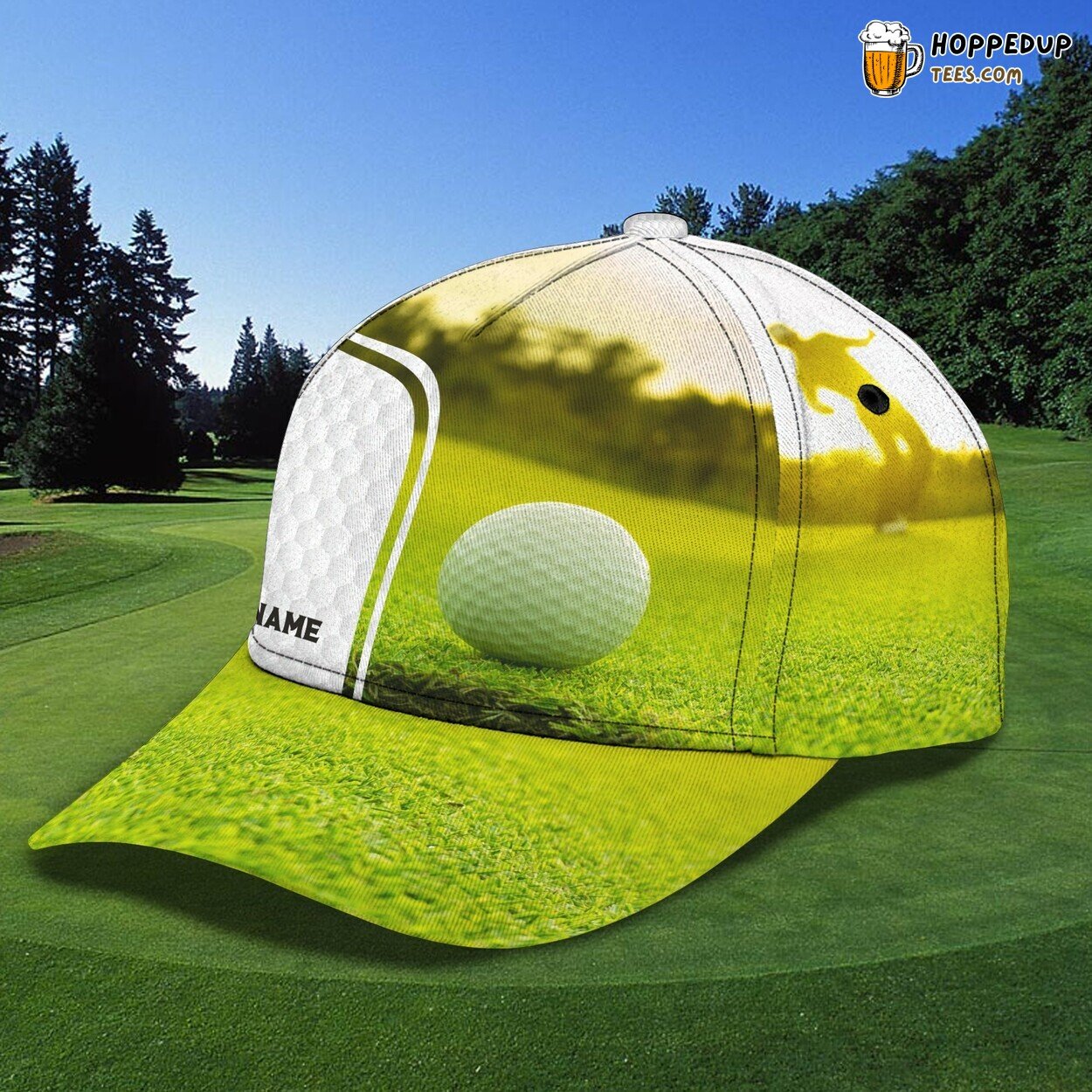 Golf Theme Personalized Name 3D Classic Design Cap Elegance Unique Look