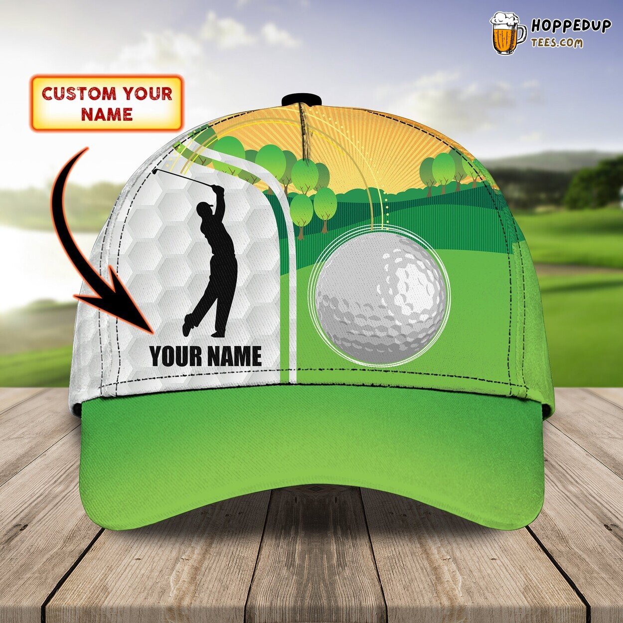 Golfing Excellence Series 3D Classic Cap Personalized Name Unique Design