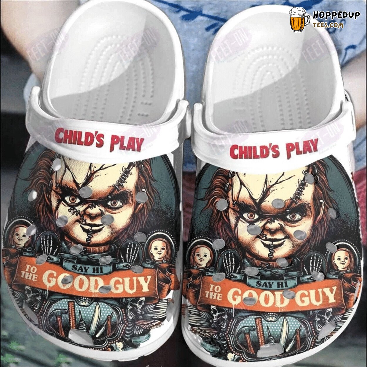 Good Guy Chucky Horror Movie Halloween Classic Themed Clogs Shoes