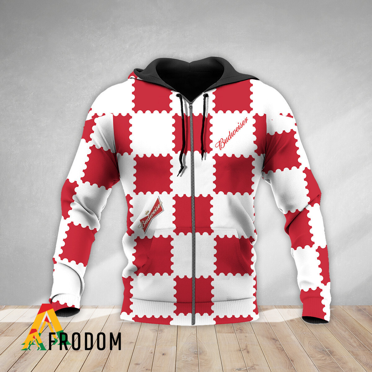 Gorgeous Gingham Budweiser Beer Hoodie HU
