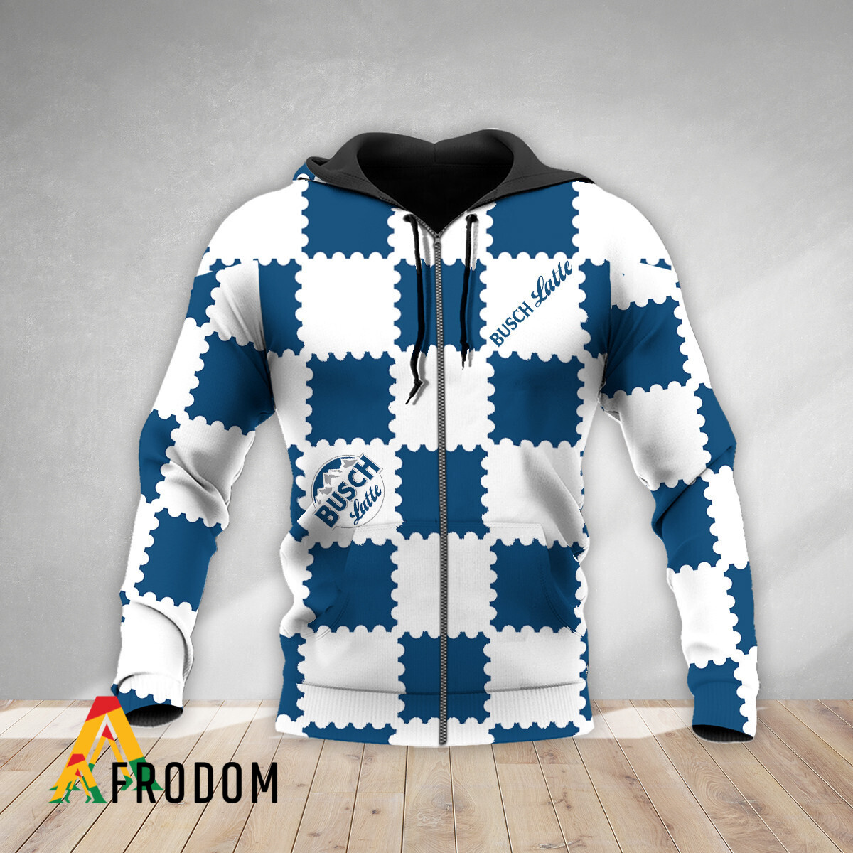 Gorgeous Gingham Busch Latte Hoodie HU