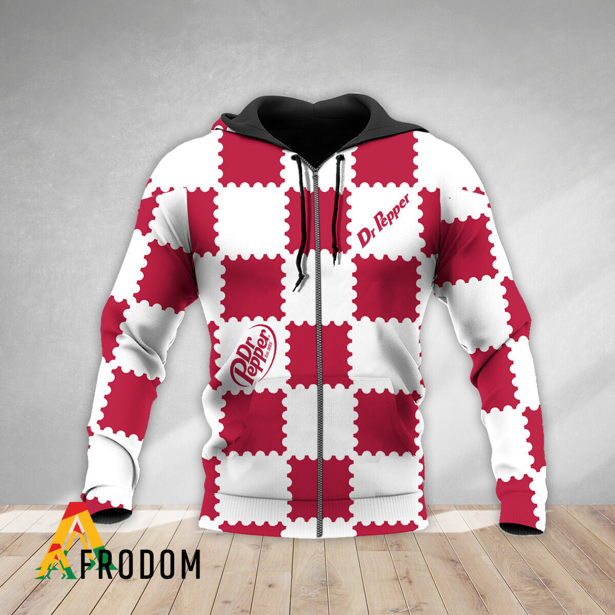 Gorgeous Gingham Dr Pepper Hoodie HU