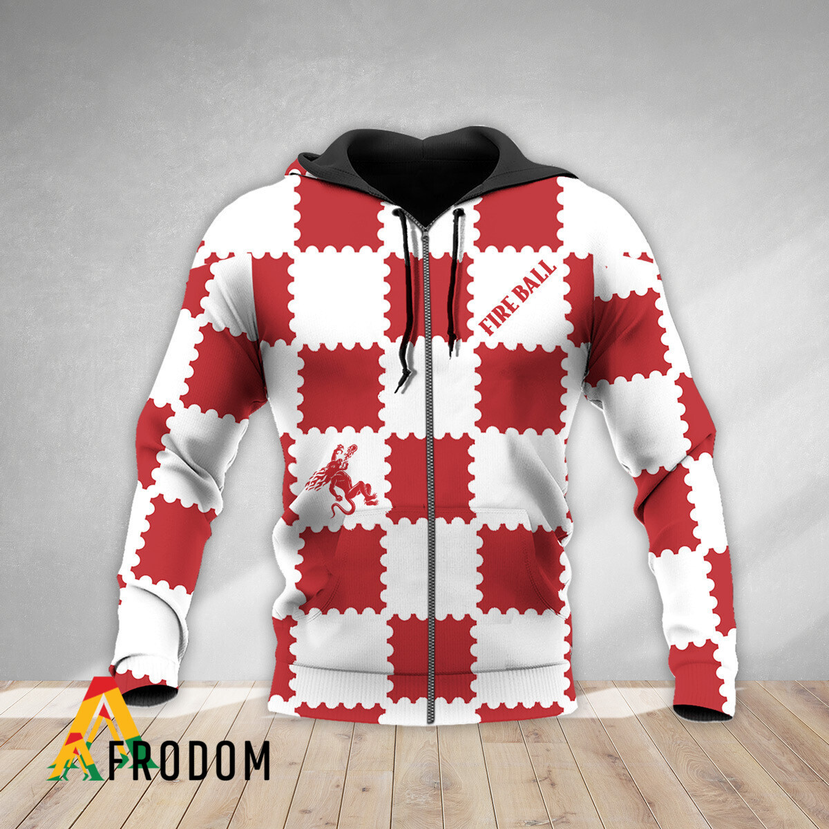 Gorgeous Gingham Fireball Whisky Hoodie HU