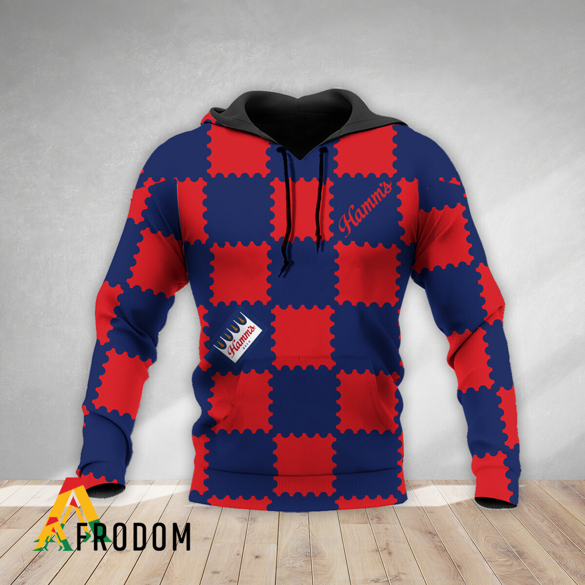 Gorgeous Gingham Hamm’S Beer Zip Hoodie HU