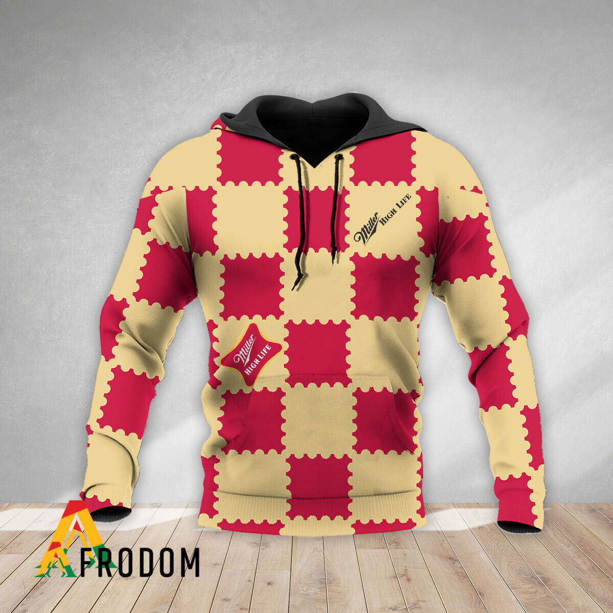 Gorgeous Gingham Miller High Life Hoodie HU Gorgeous Gingham Miller High Life Hoodie HU