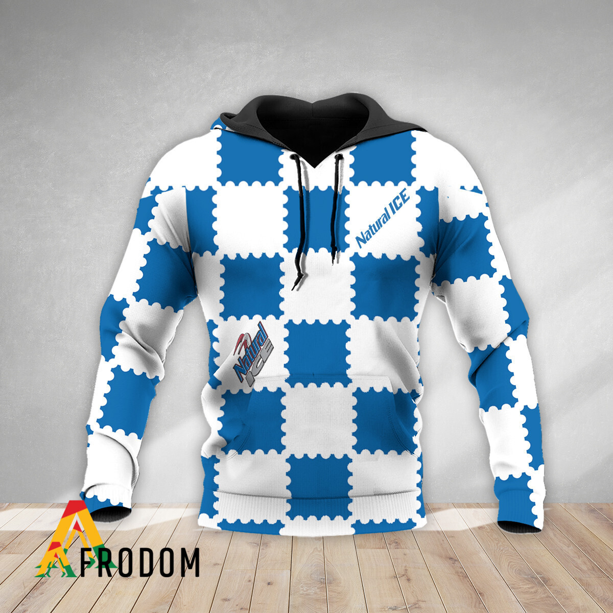 Gorgeous Gingham Natural Ice Zip Hoodie HU