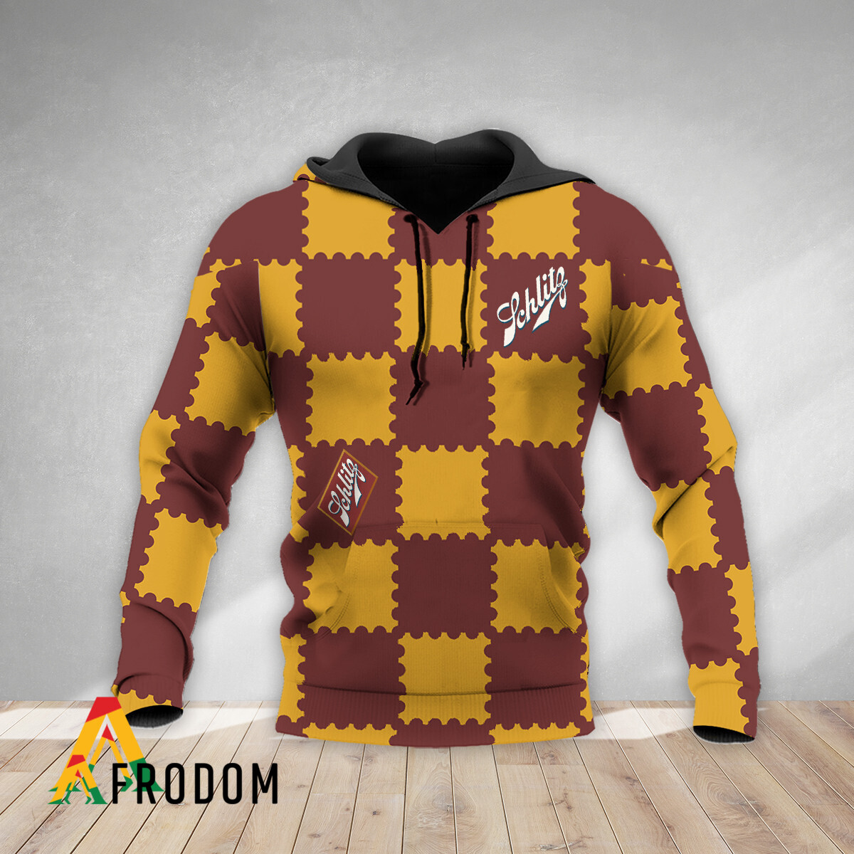 Gorgeous Gingham Schlitz Beer Zip Hoodie HU