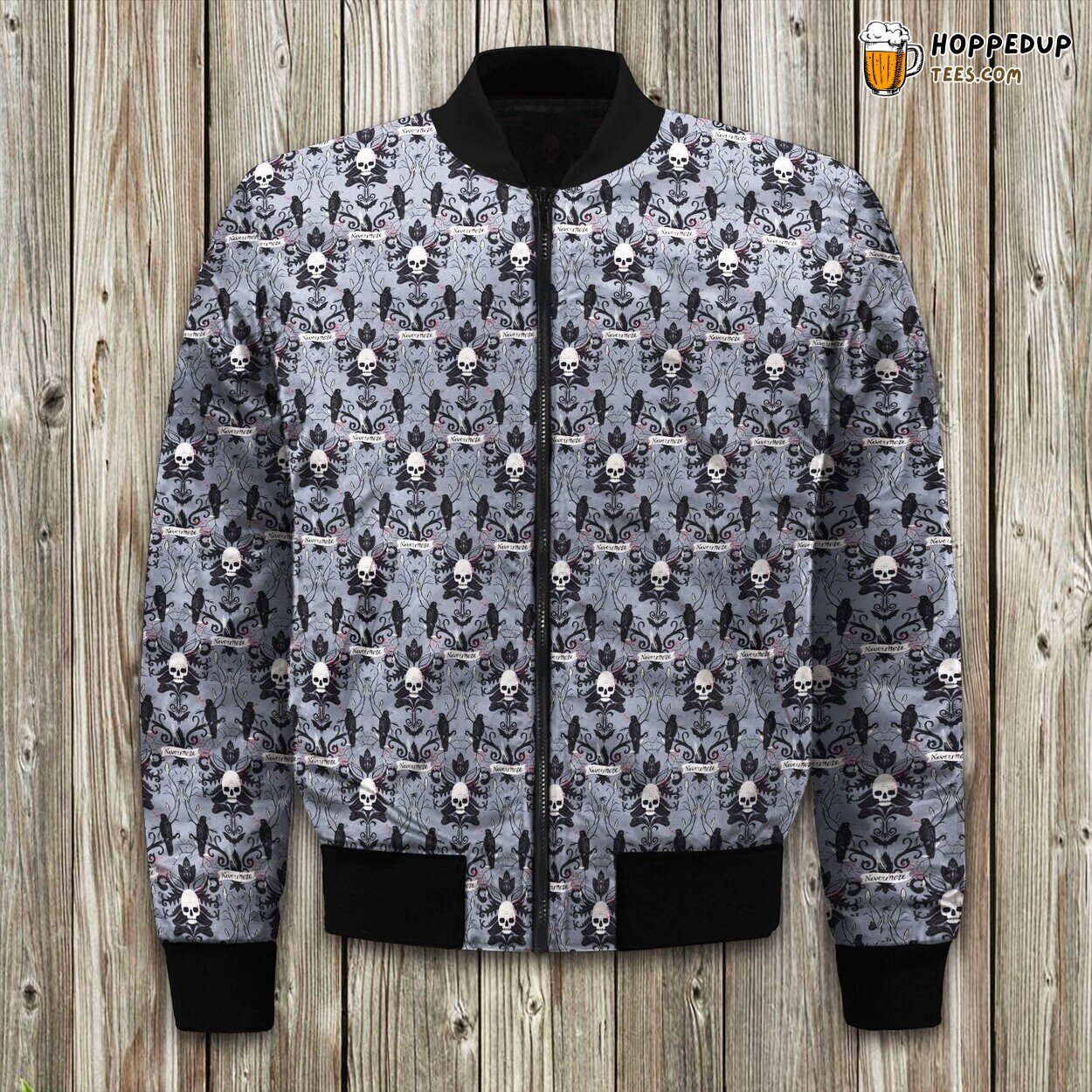 Gothic Halloween Nevermore Bomber Jacket