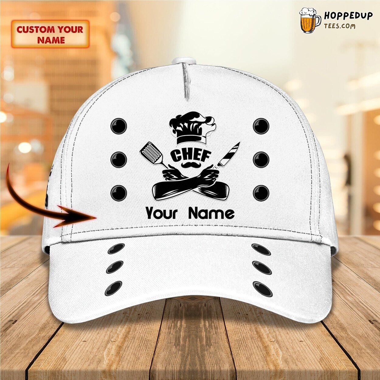 Gourmet Passion Tribute 3D Classic Cap Chef Personalized Name Unique Look