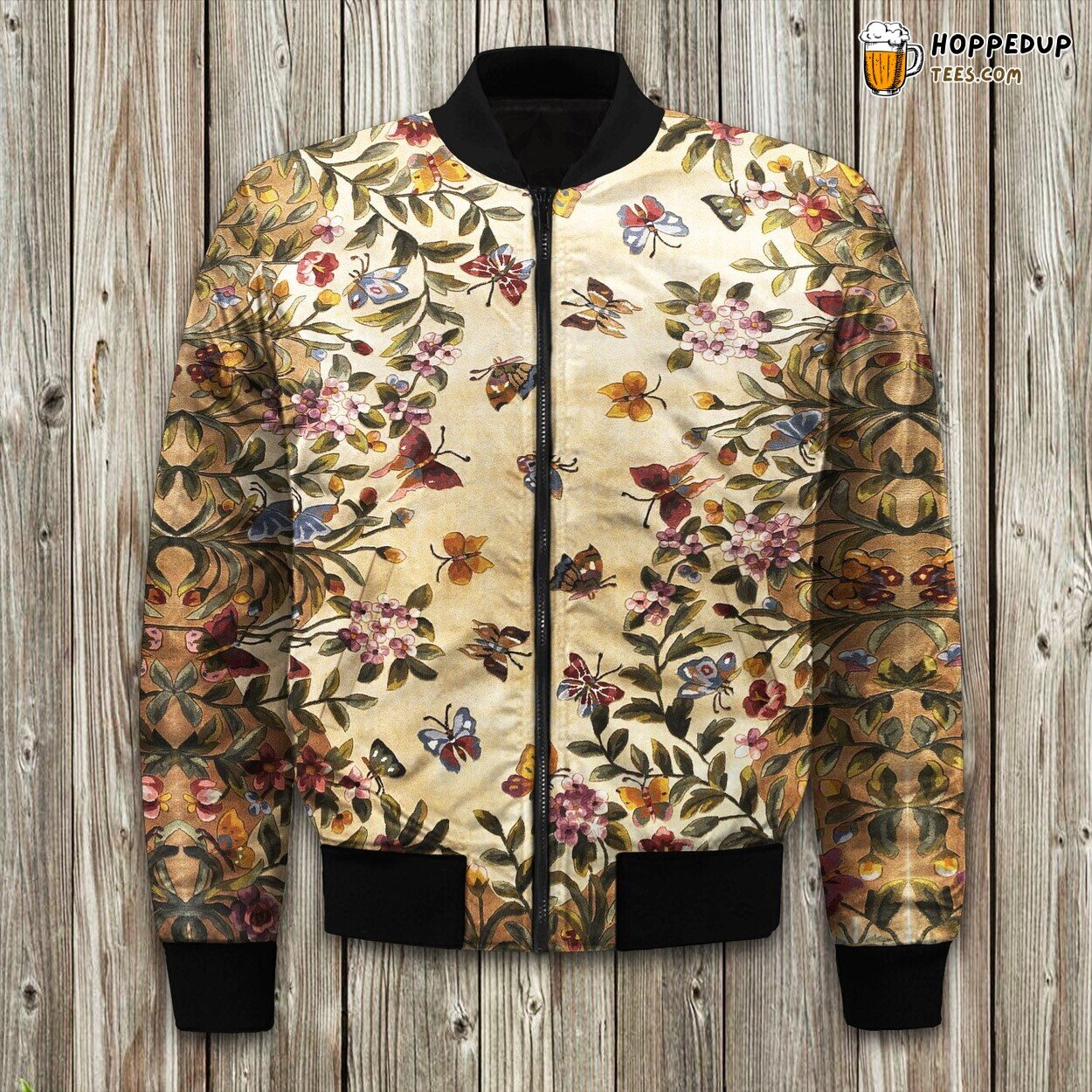 Graceful Butterfly Art Winter Bomber Jacket Tailored Unique Elegance Precision