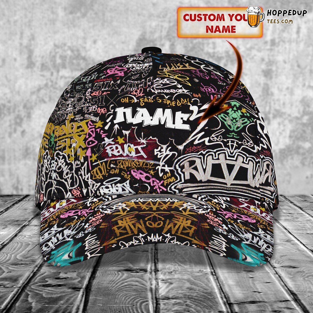 Graffiti Essence Embodied in Personalized 3D Classic Cap Urban Artistry Design