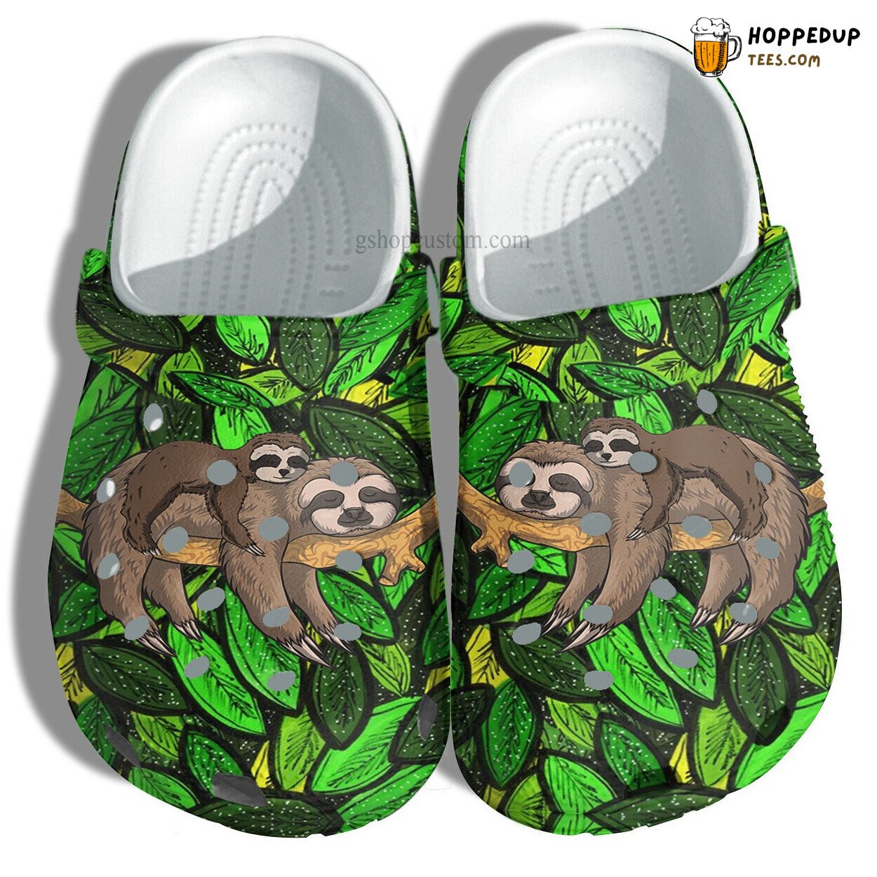 Grandmother Grandaughter Sloth Theme Croc Shoes Comfortable Women’s Footwear