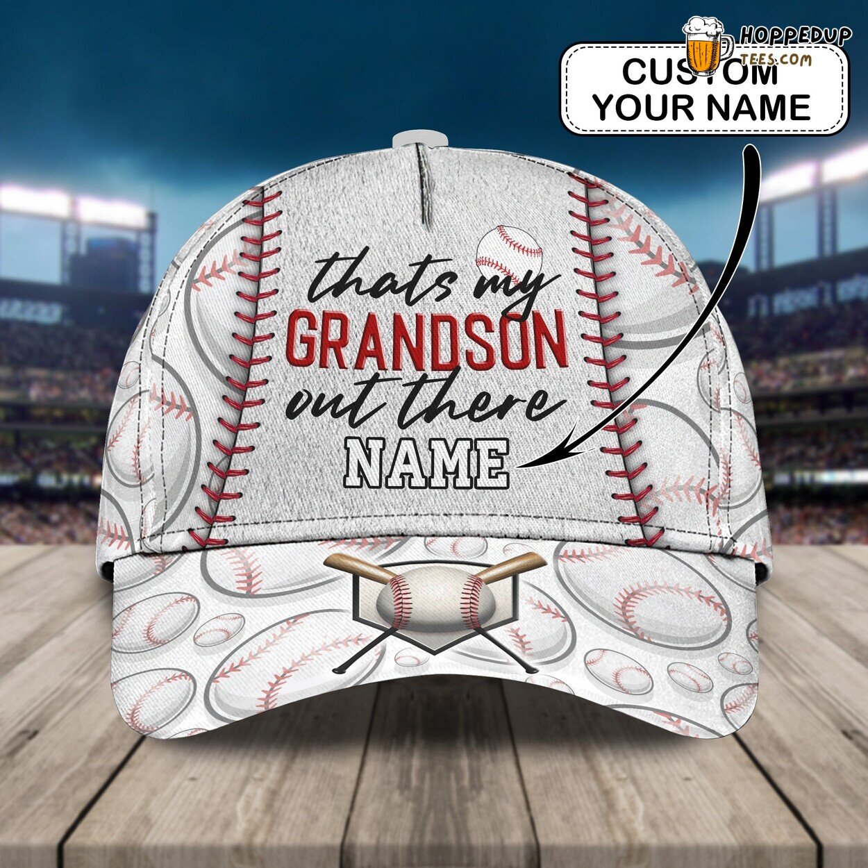 Grandson’s Baseball Passion 3D Classic Cap Personalized Unique Edition