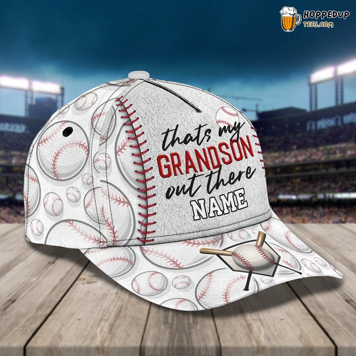 Grandson’s Baseball Passion 3D Classic Cap Personalized Unique Edition