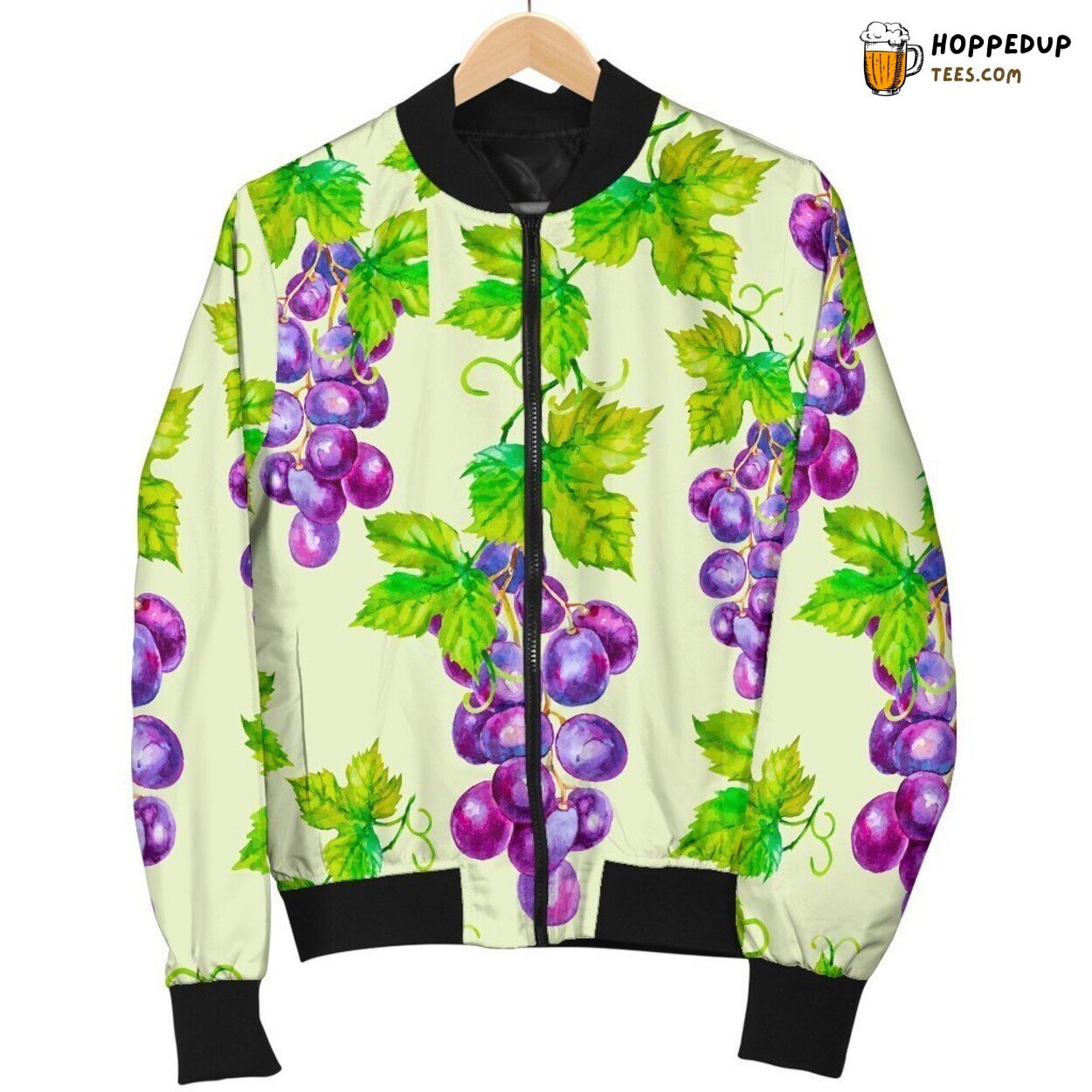 Grape Wine Celebration Art Men’s Bomber Jacket Vineyard Design Elegance Tribute