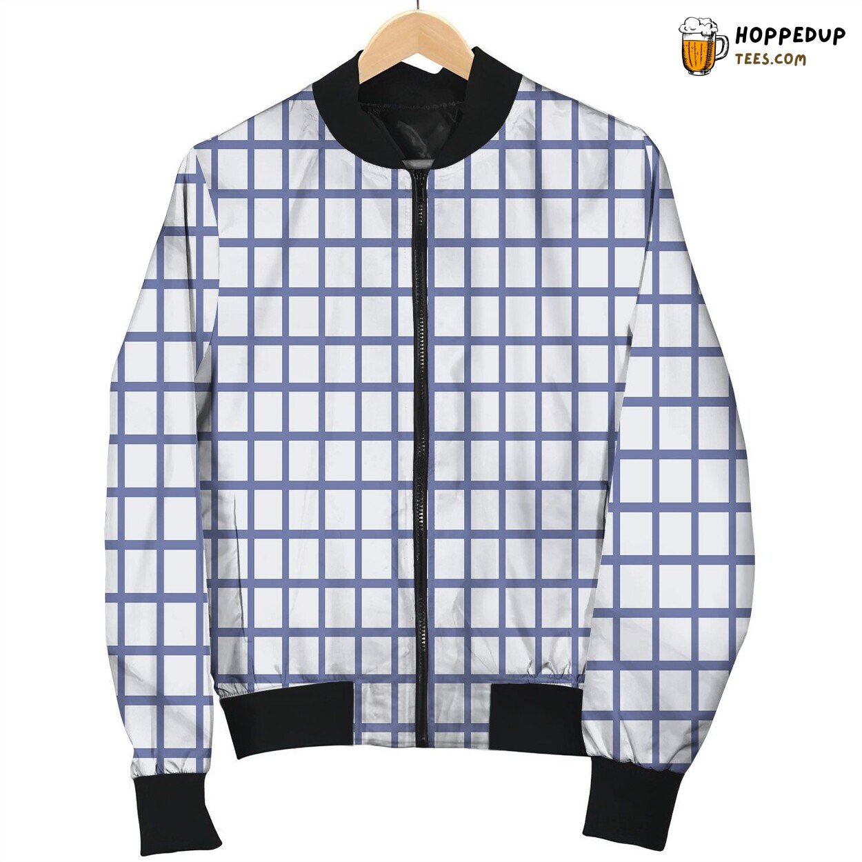 Graph Check Pattern Bomber Jacket