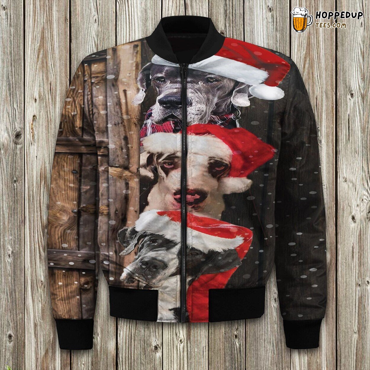 Great Dane Christmas Bomber Jacket
