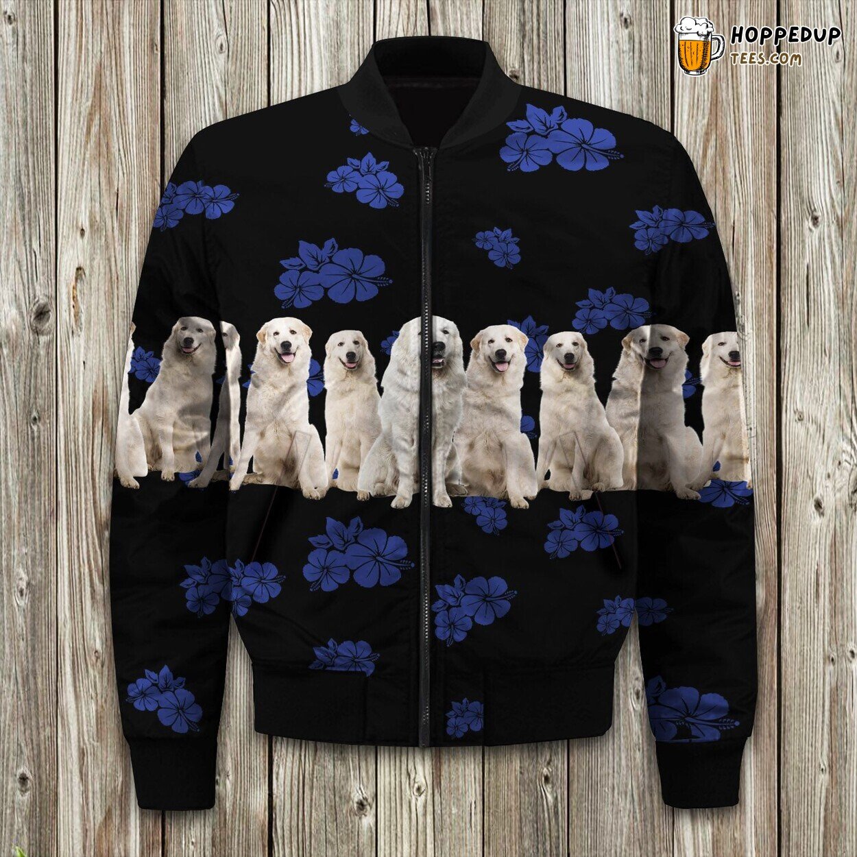 Great Pyrenees Floral Bomber Jacket