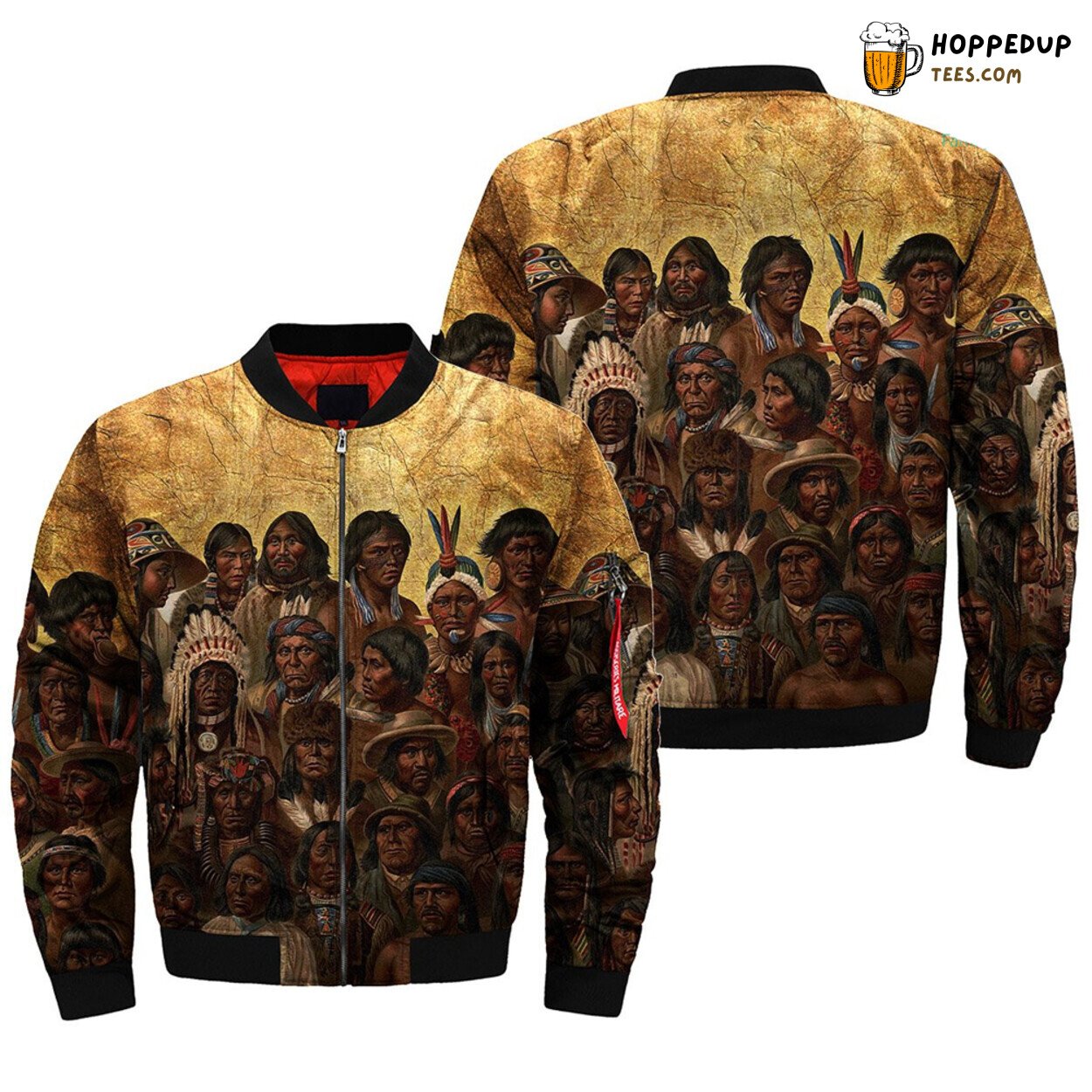 Great Vintage Native Essence Highlighted in Bomber Jacket Design