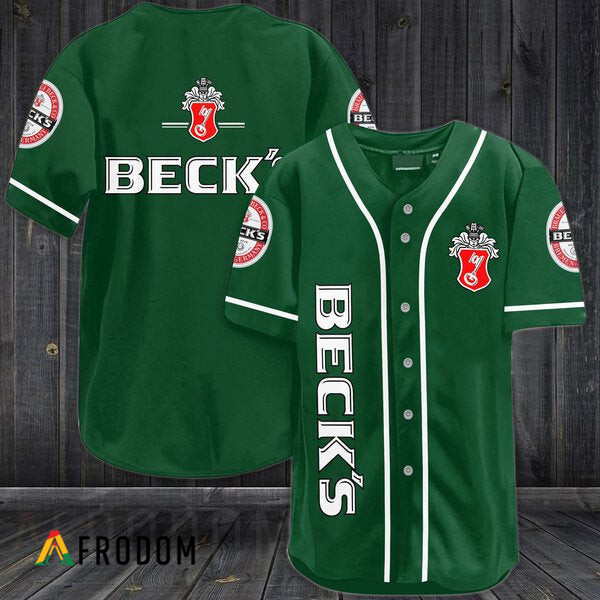 Green Baseball Jersey Beck’S Beer HU