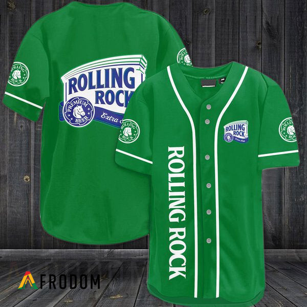Green Baseball Jersey Rolling Rock Beer HU