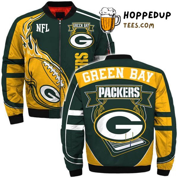 Green Bay Packers 3D Printful Bomber Jacket Second Edition Sporty Look