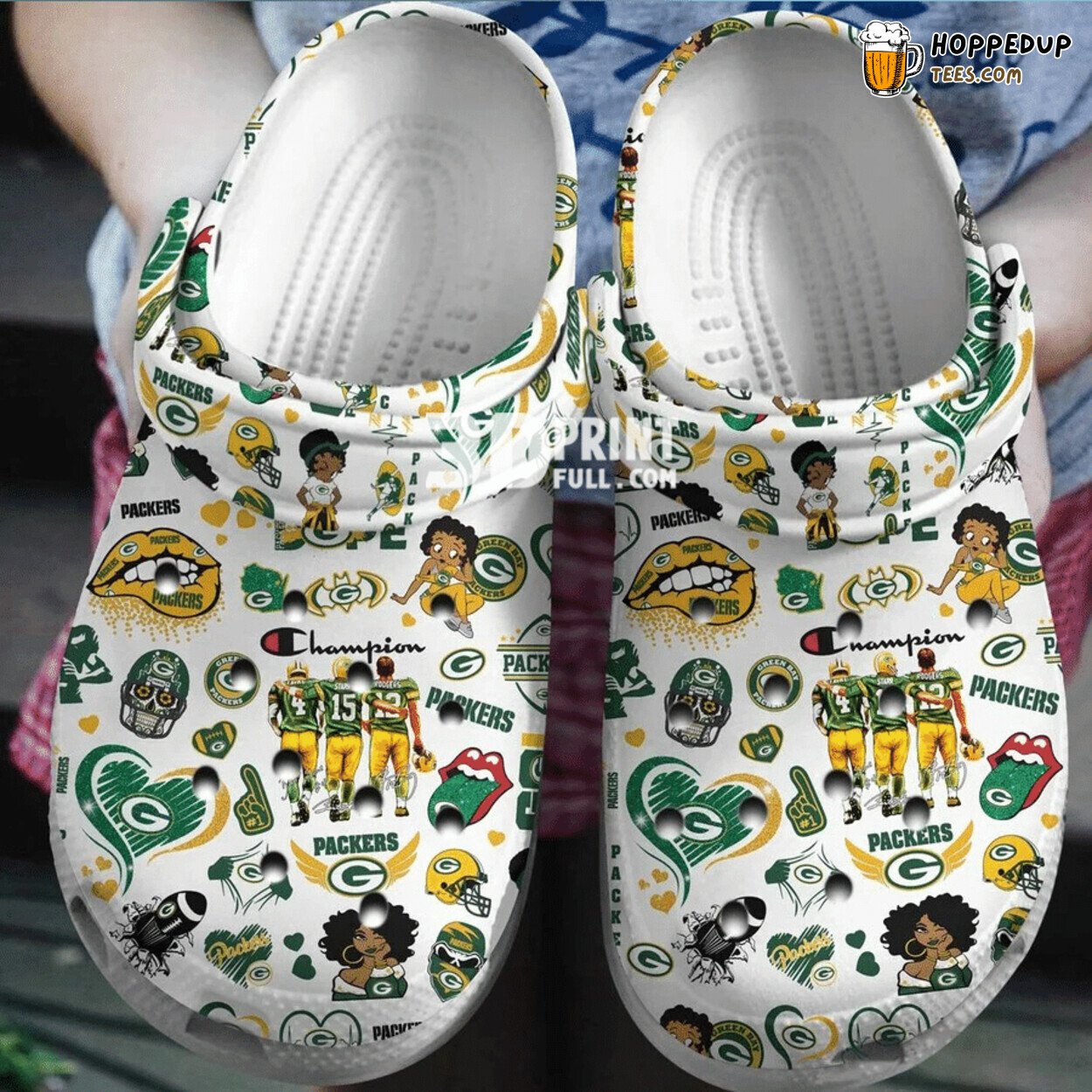 Green Bay Packers Adults Kids Womens Mens Themed Comfortable Clogs