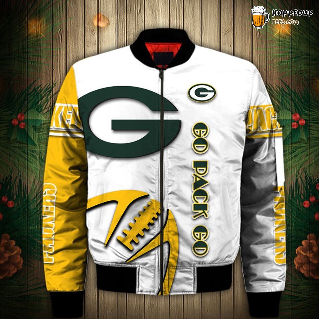 Green Bay Packers Balls Graphic Bomber Jacket Exclusive Fan Edition