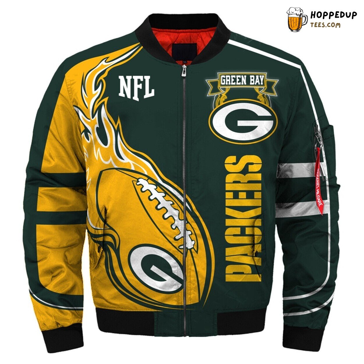 Green Bay Packers Essential Winter Bomber Jacket Authentic Men Wear