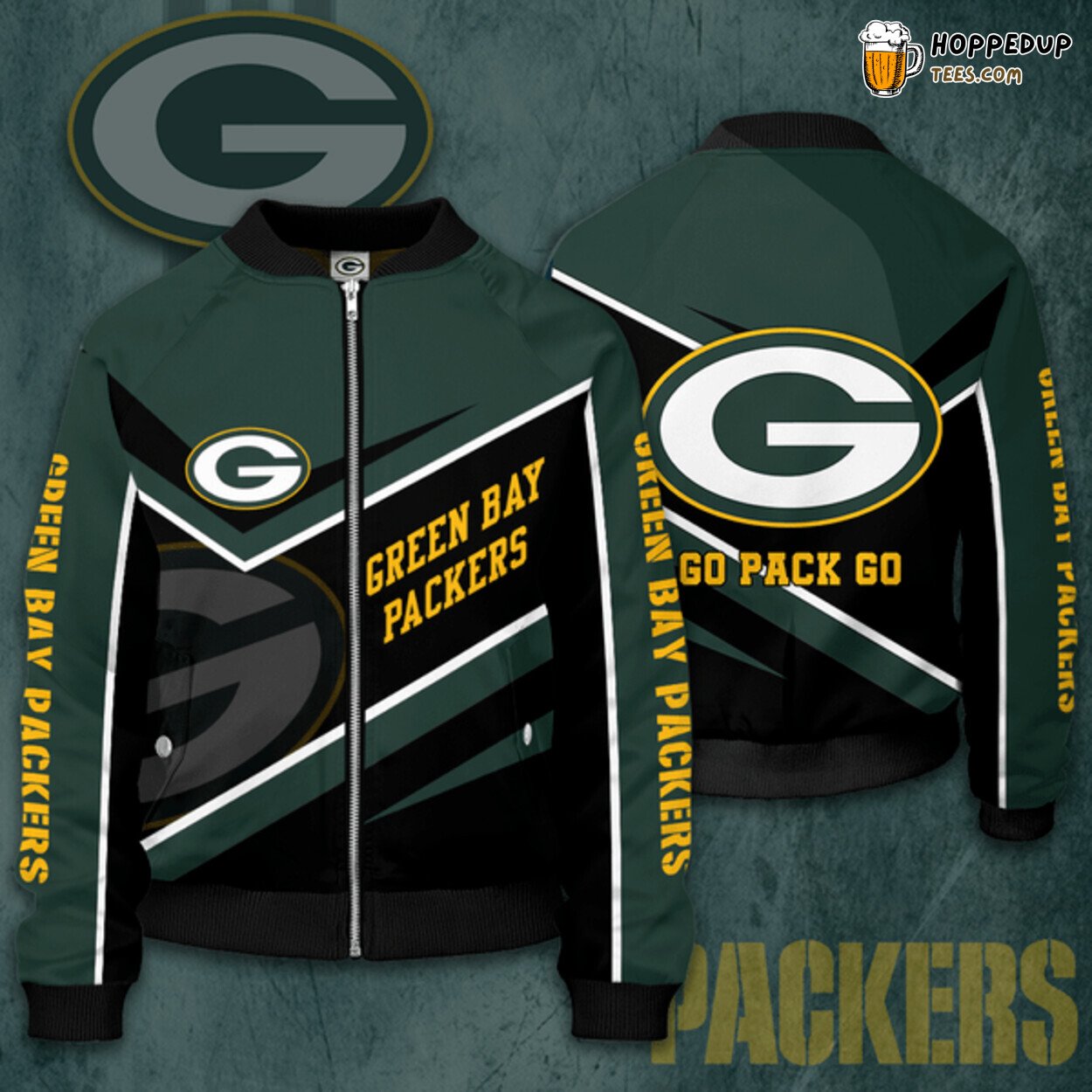 Green Bay Packers GBP Authentic Football Bomber Jacket Elite Selection