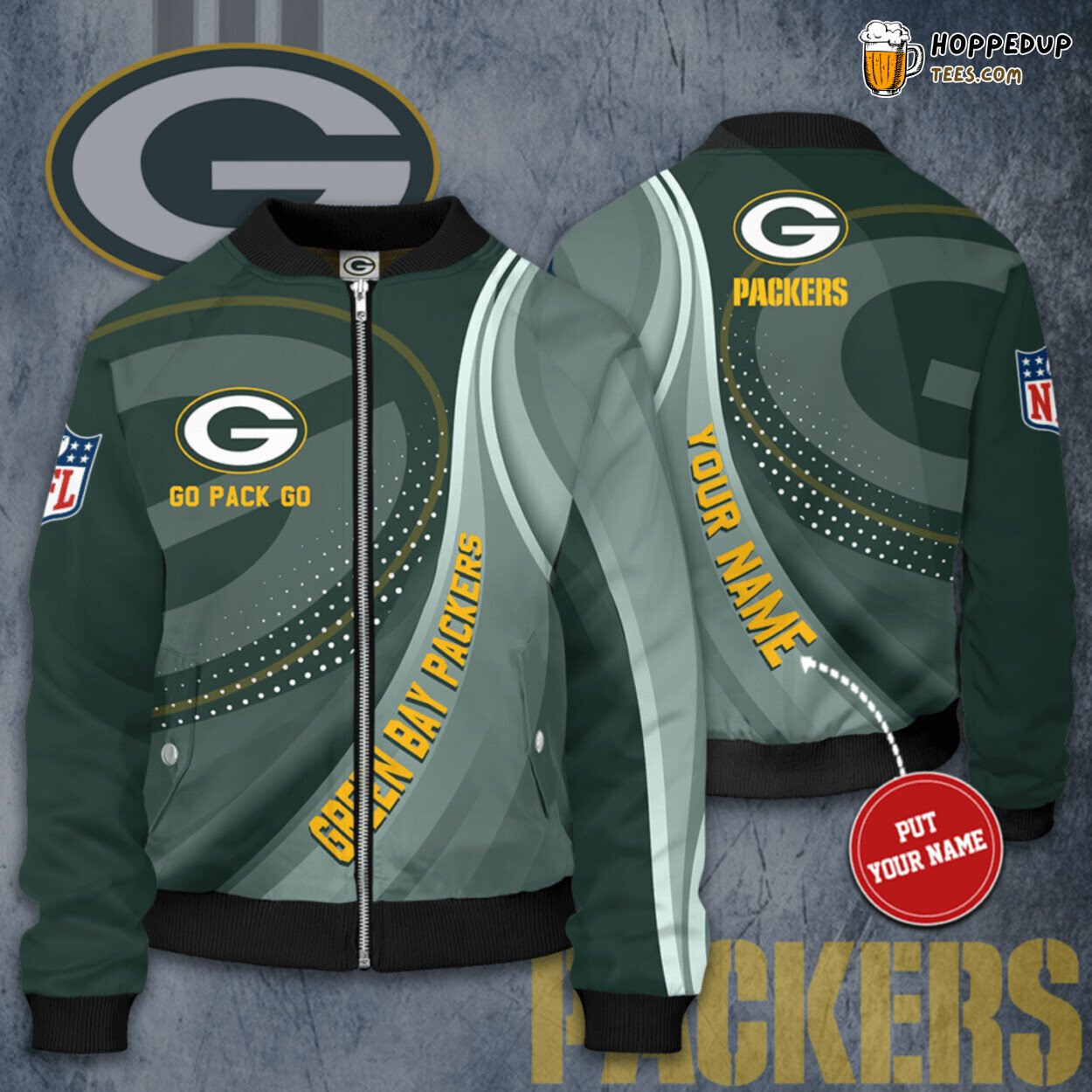 Green Bay Packers GBP Personalized Premium Bomber Jacket Exclusive Wear