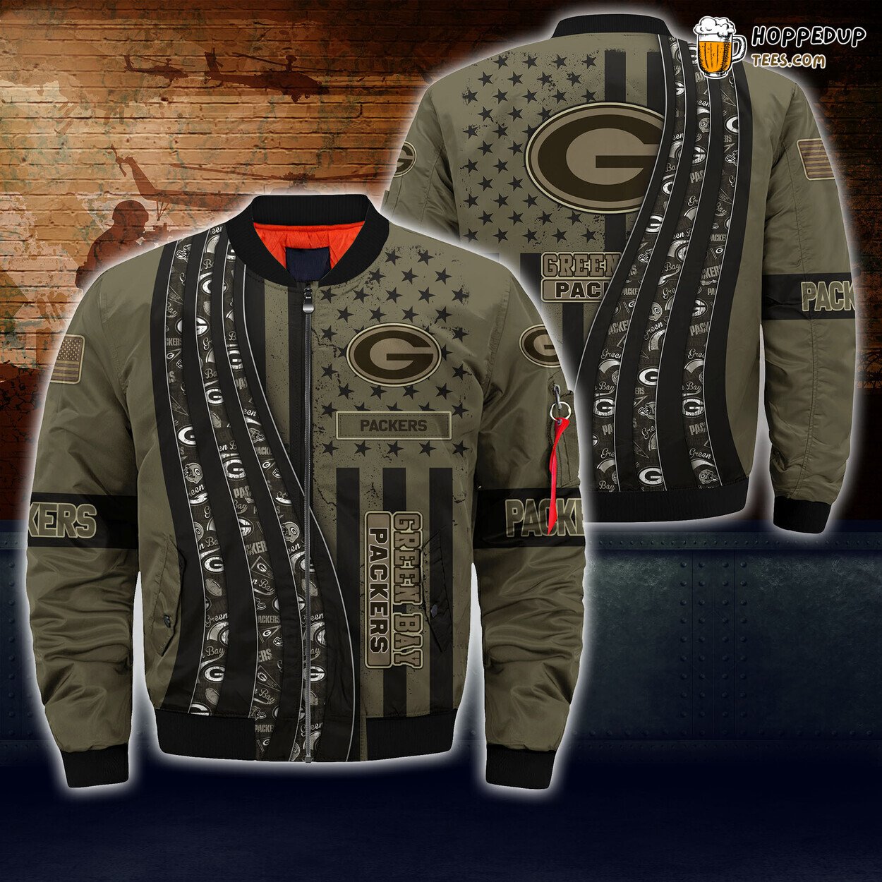 Green Bay Packers NFL Camo Bomber Jacket Elite Seasonal Choice