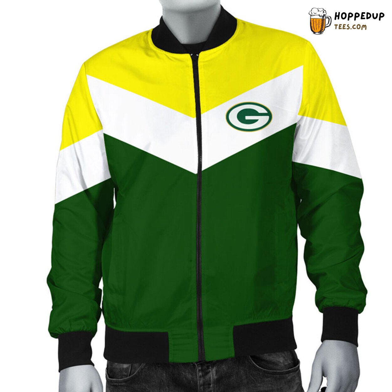 Green Bay Packers NFL Unique Green Yellow Bomber Jacket Design