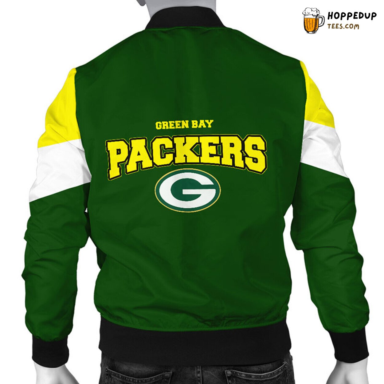 Green Bay Packers NFL Unique Green Yellow Bomber Jacket Design