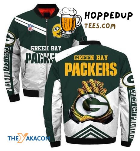 Green Bay Packers Rodgers Gloves Helmet Gift Bomber Jacket Christmas Outerwear