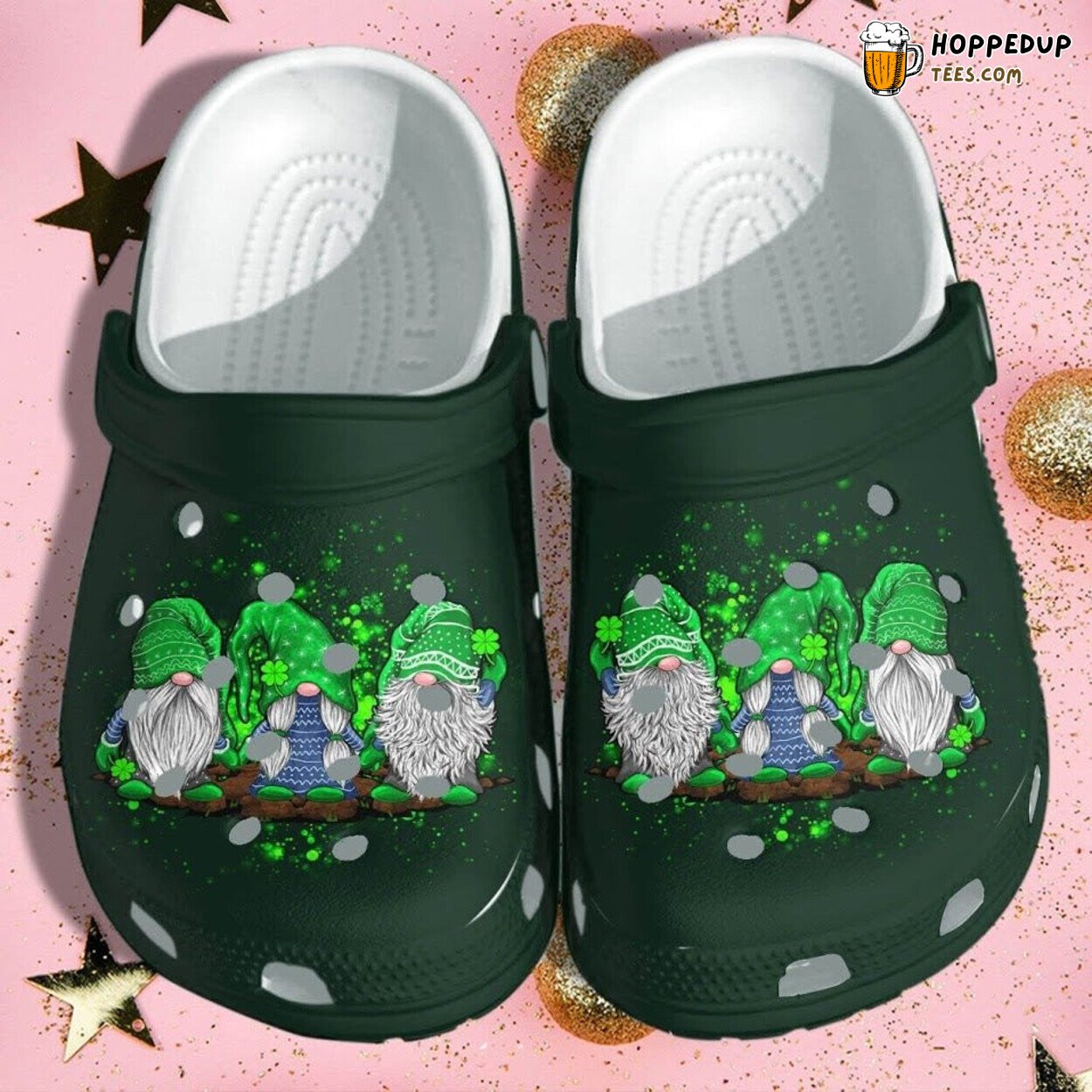 Green Gnomes St Patricks Day Shoes Clogs Unique Cultural Themed Gift