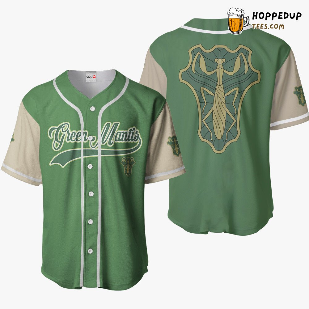 Green Mantis Distinctive Anime Baseball Jersey Shirt Exclusive Design