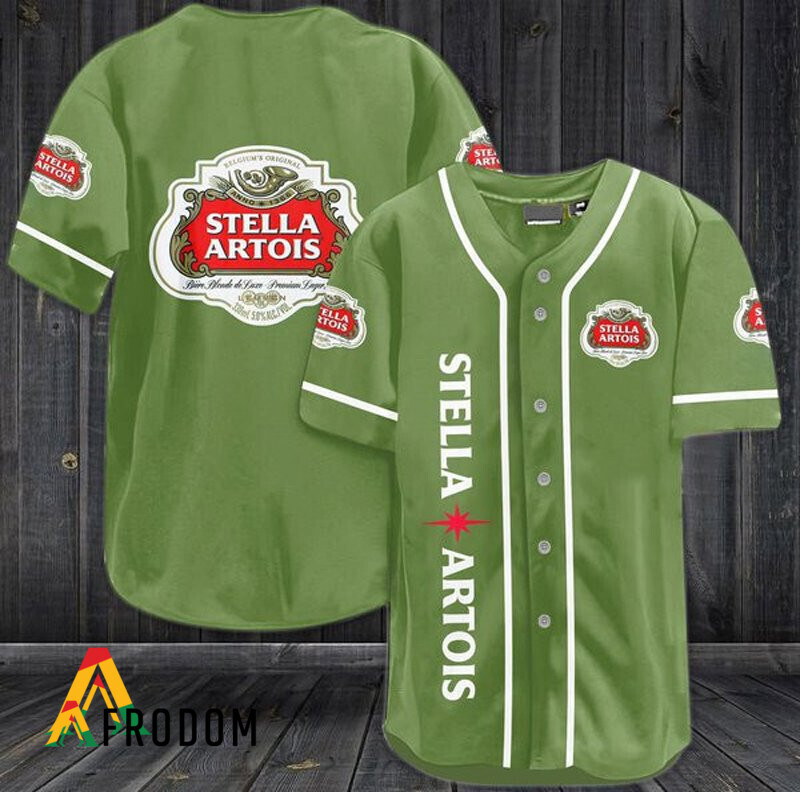 Green Stella Artois Baseball Jersey HU