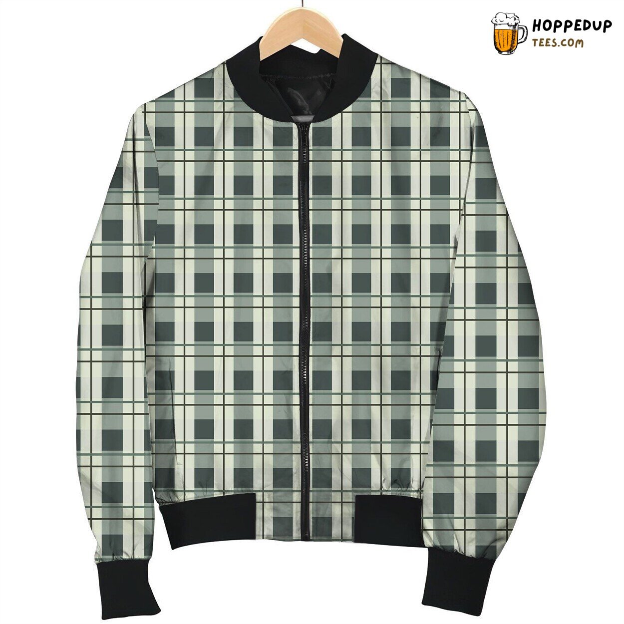 Green Tattersall Baby Bomber Jacket