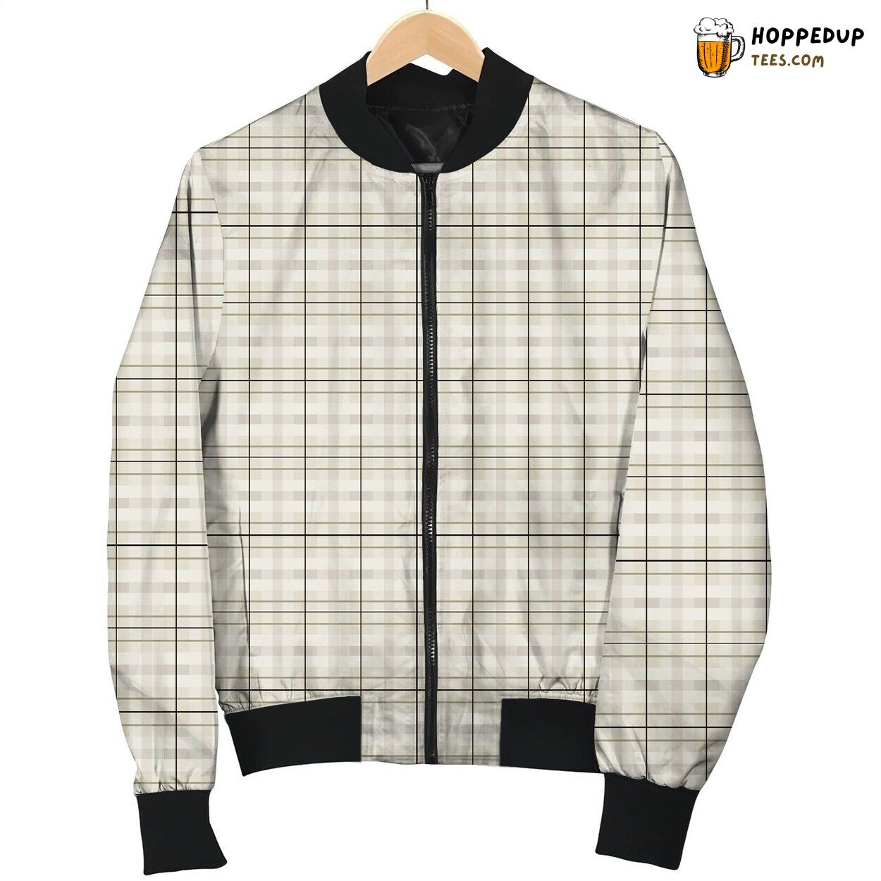 Green Tattersall Beauty Bomber Jacket