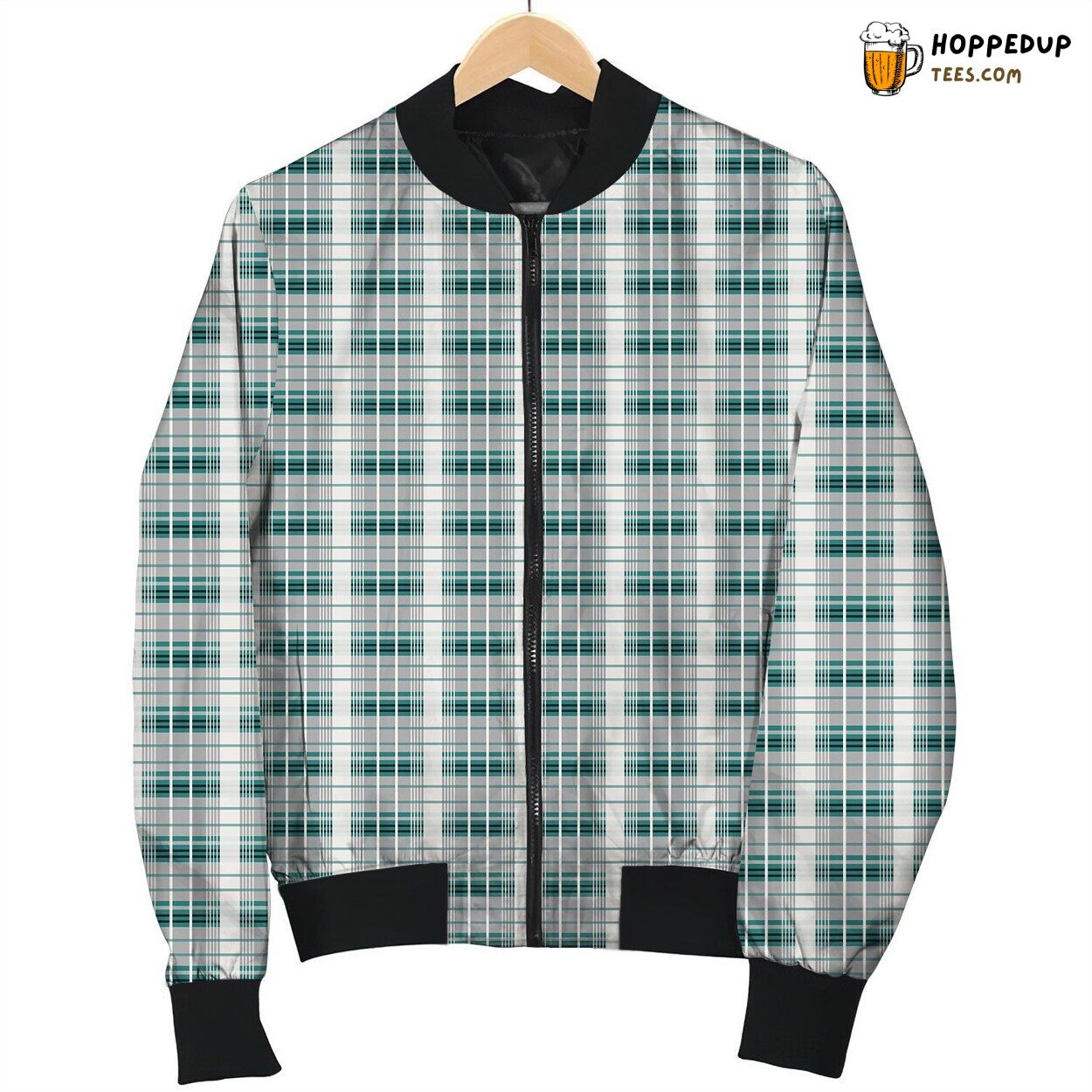 Green Tattersall Bomber Jacket