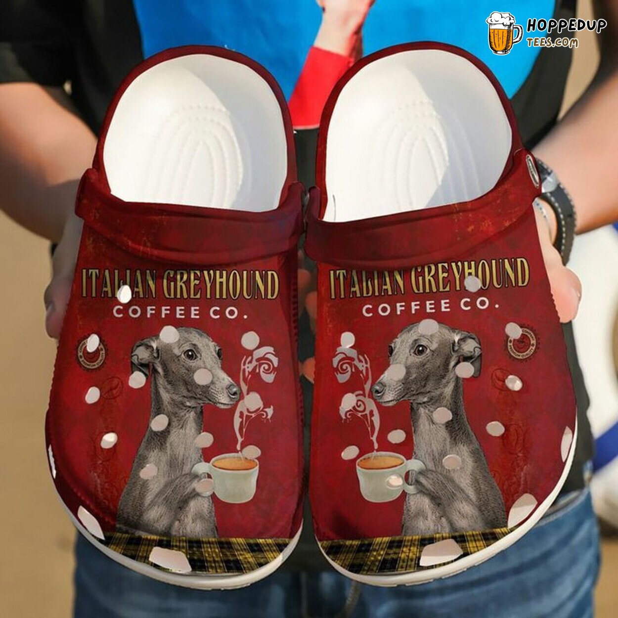 Greyhound Italian Coffee Lover Gift Comfortable Rubber Clog Shoes