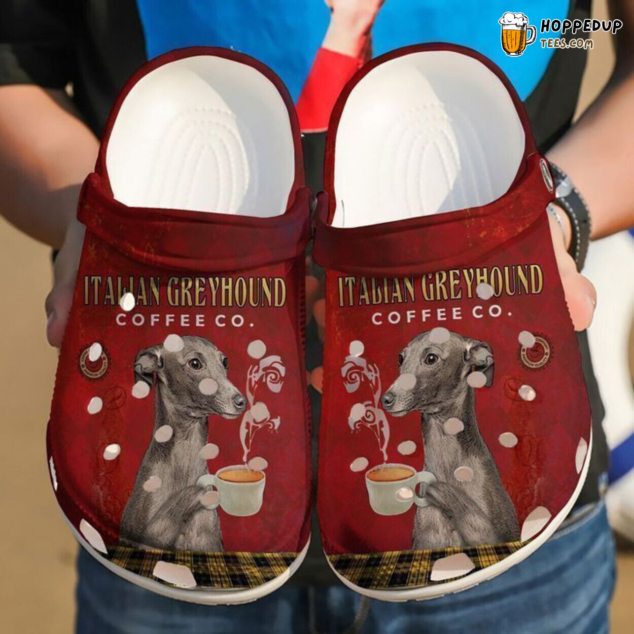 Greyhound Italian Themed Comfortable Unique Classic Clogs Shoes