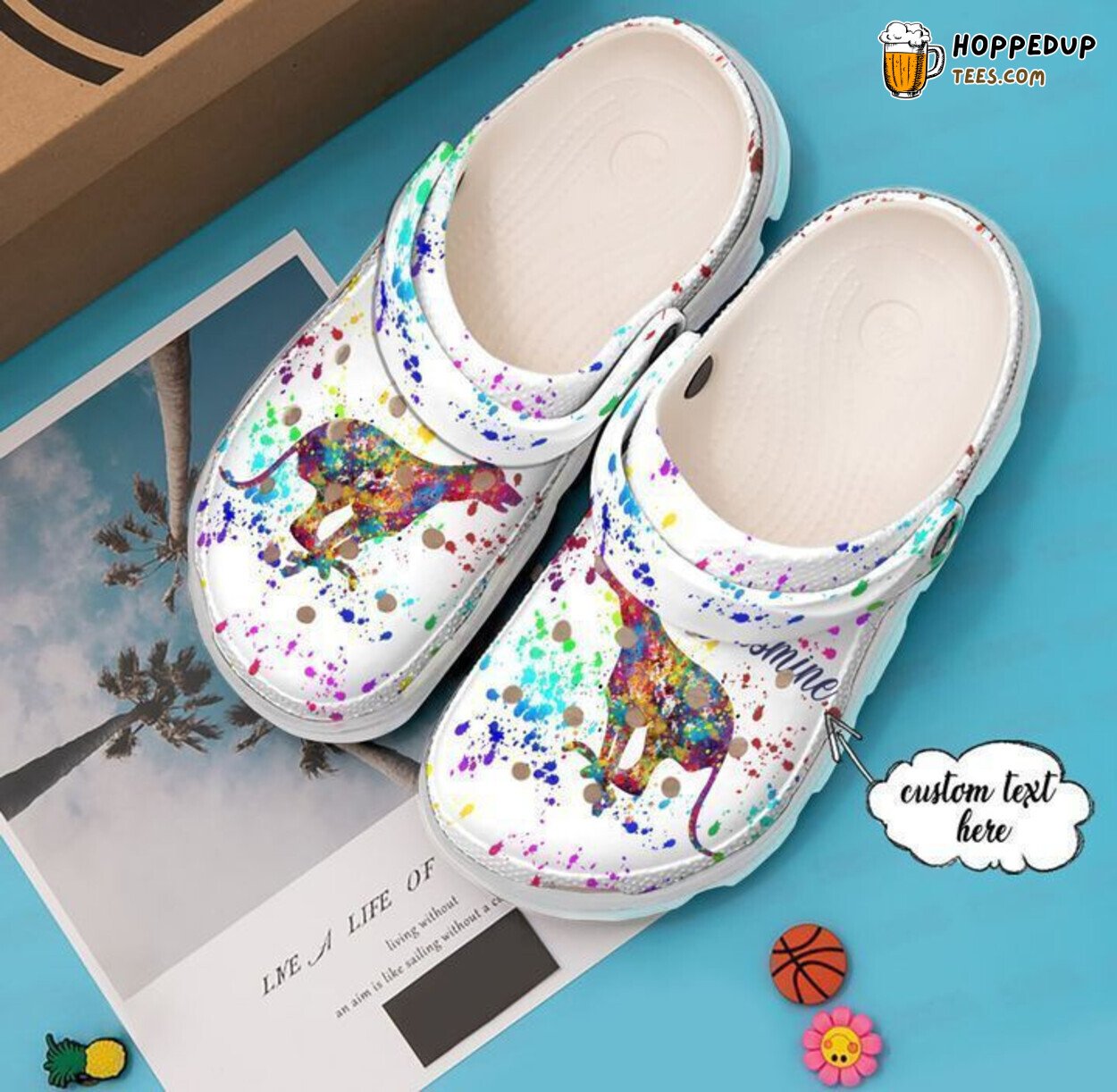 Greyhound Personalized Running Theme Comfortable Unique Clog Shoes