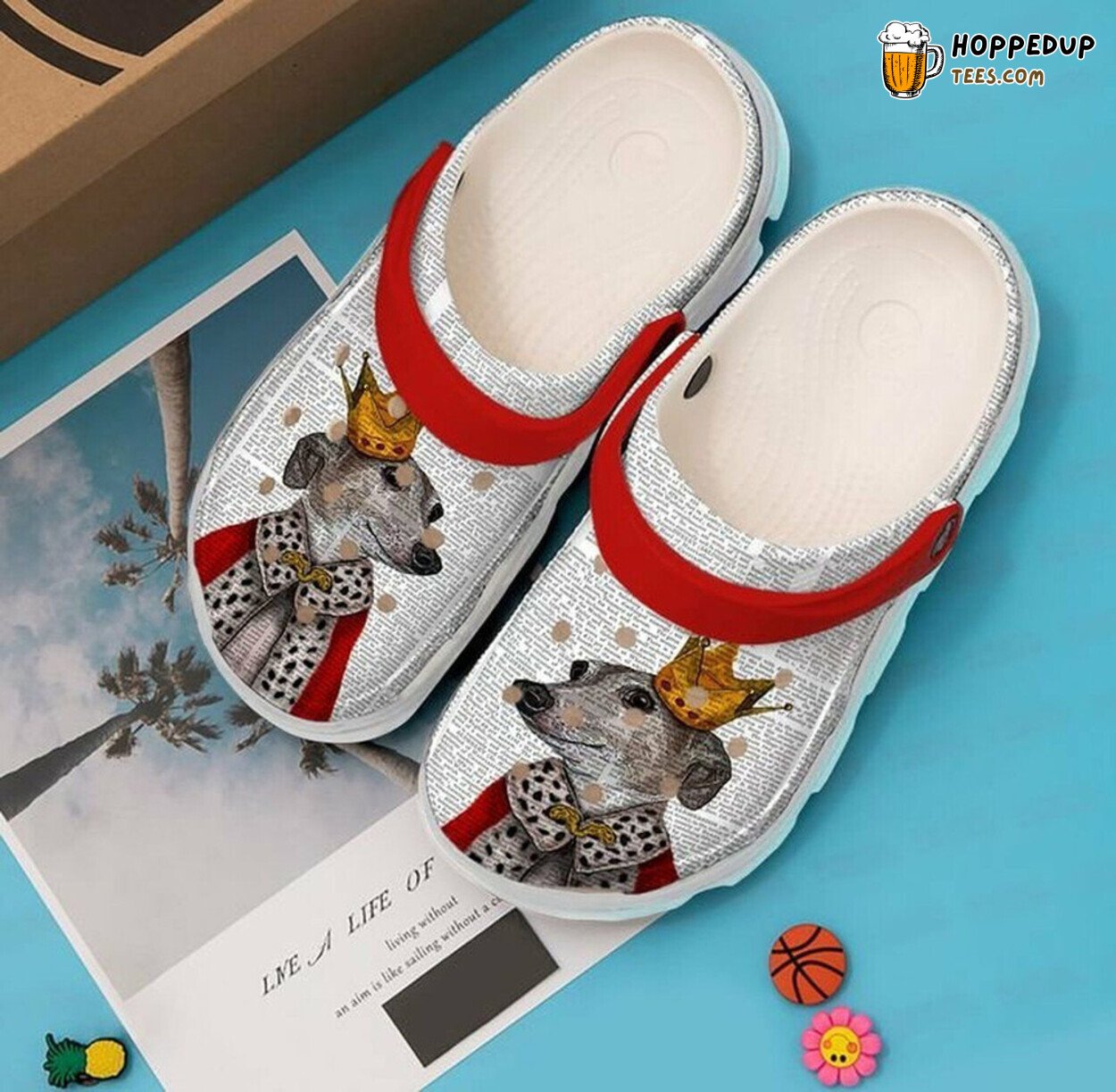 Greyhound Queen Paper 102 Theme Rubber Clog Shoes Comfortable Design